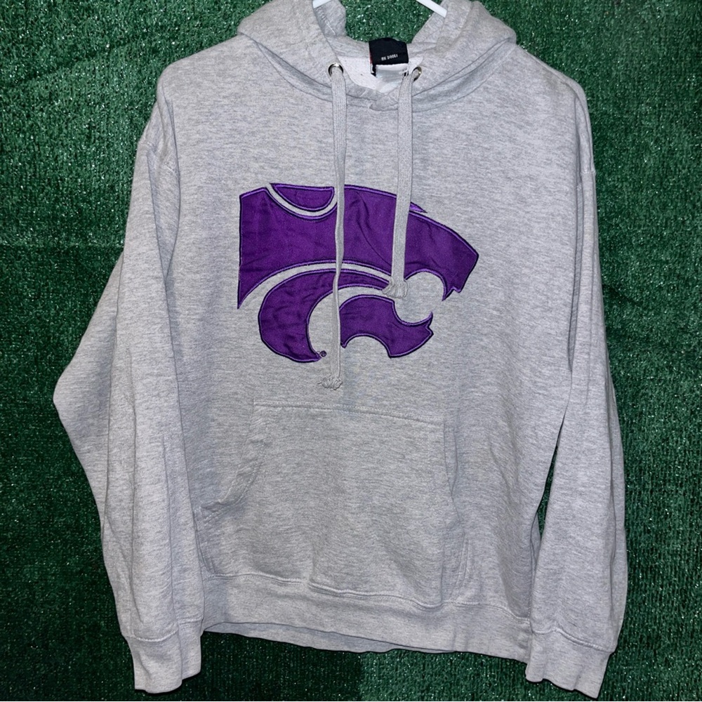 Kansas State Wildcats Vintage 90s Gray Hoodie L TSI tag NCAA KSU